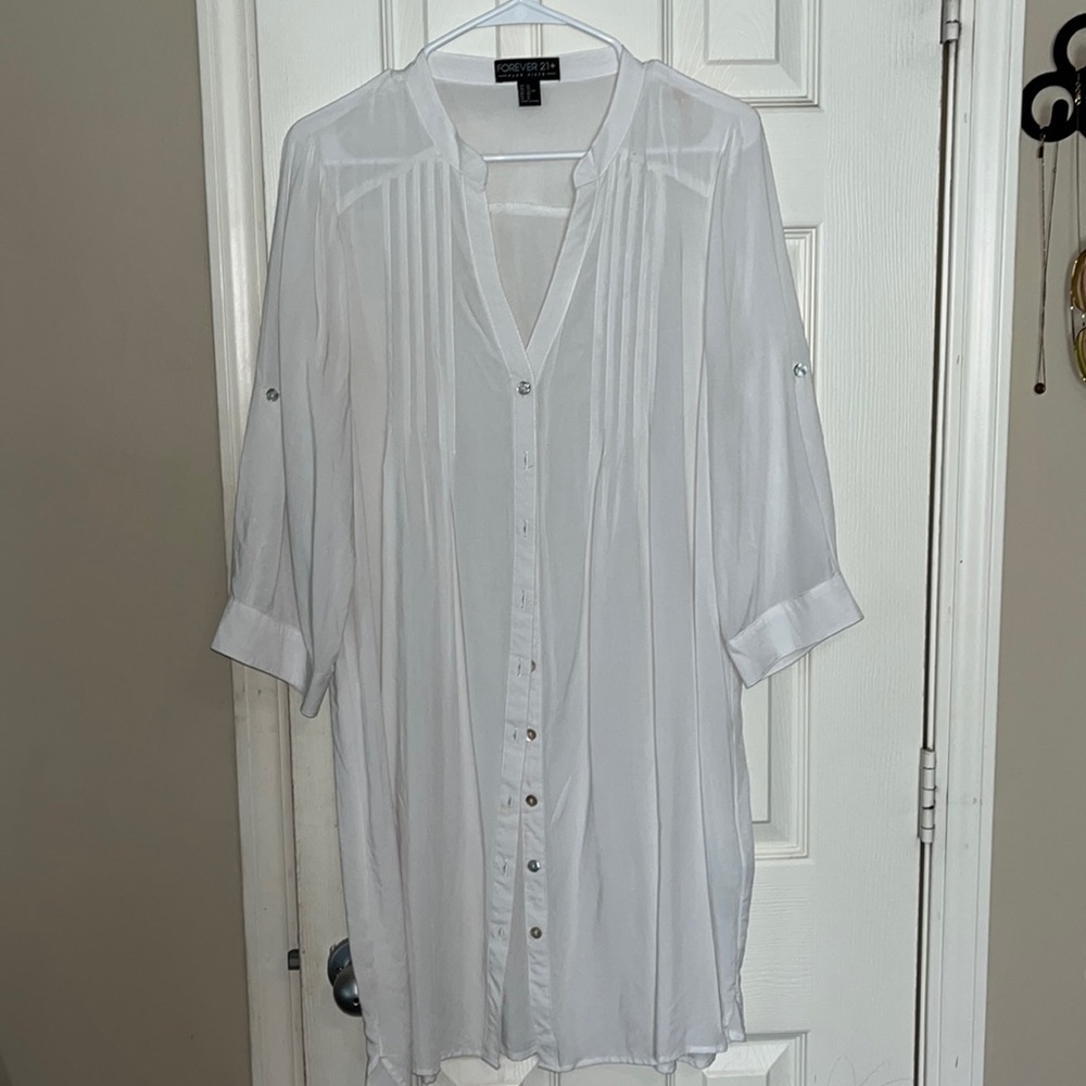 White T-shirt dress